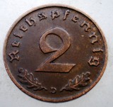 2.648 GERMANIA WWII 2 REICHSPFENNIG 1939 D