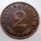 2.648 GERMANIA WWII 2 REICHSPFENNIG 1939 D