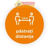 Semn portocaliu pastrati distanta