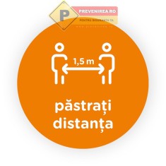Semn portocaliu pastrati distanta foto