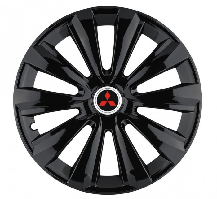 Set 4 Capace Roti, potrivite jantelor de R15, pentru Mitsubishi, model delta negru