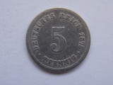 5 PFENNIG 1875-F GERMANIA, Europa