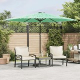 VidaXL Umbrelă soare de grădină cu st&acirc;lp din oțel verde 288x288x225 cm