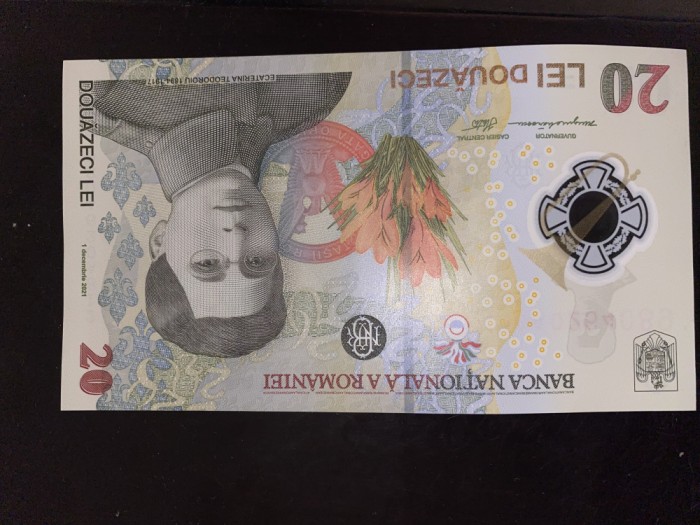 Bancnota 20 Lei , ediție limitată , necirculată , 2021, Ecaterina Teodoroiu