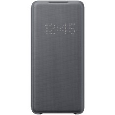 Husa Textil Samsung Galaxy S20 Plus G985 / Samsung Galaxy S20 Plus 5G G986, Led View, Gri EF-NG985PJEGEU