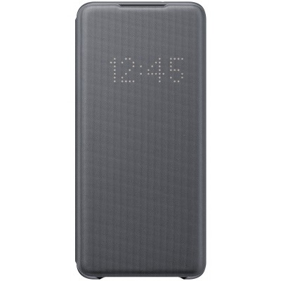 Husa Textil Samsung Galaxy S20 Plus G985 / Samsung Galaxy S20 Plus 5G G986, Led View, Gri EF-NG985PJEGEU foto