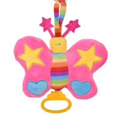 Jucărie Muzicală pentru Pătuț, Fluture, Multicolor, 16 cm