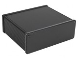 Carcasă Aluminiu Neagră cu Panou 160x191x66mm