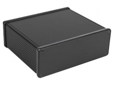 Carcasă Aluminiu Neagră cu Panou 160x191x66mm