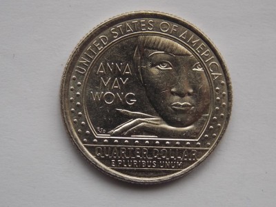 QUARTER DOLLAR 2022 USA-COMEMORATIV-ANNA MAY WONG foto