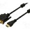 Cablu DVI - HDMI, DVI-D (18+1) mufa, HDMI mufa, 2m, negru, LOGILINK - CH0004