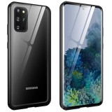 Husa Magnetic Glass 360&deg; (sticla fata + spate) pentru Samsung Galaxy S20 Plus, Negru