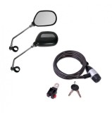 Set Accesorii Bicicleta: Oglinzi Retro Antifurt 120cm, Negru - Siguranta si Protectie