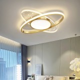 Lustra LED cu telecomanda VARIO 110W, Oval , lumina Rece/Calda/Neutra, Dimabila, Auriu ModernLight Concept
