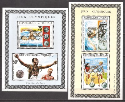 CIAD 1972 SPORT J.O. DE VARA ( 2 colite ndt. cu supr.) MNH foto