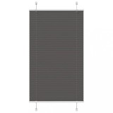 vidaXL Jaluzea plisată negru 75x100cm Lățime țesătură 74,4 cm poliester