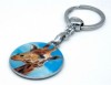 Breloc cheie din metal - multicolor 2 x 2.5 model Girafa