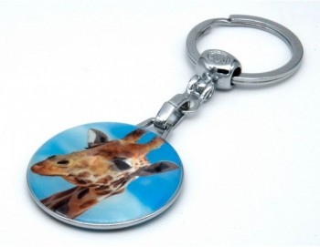 Breloc cheie din metal - multicolor 2 x 2.5 model Girafa foto