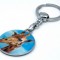 Breloc cheie din metal - multicolor 2 x 2.5 model Girafa