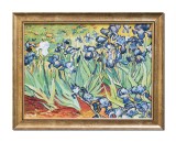 Cumpara ieftin Tablou celebru inramat pictat manual, Irisi la Saint-Remy - 45x35cm ulei pe panza reproducere Vincent van Gogh