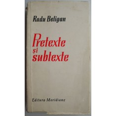 Pretexte si subtexte &ndash; Radu Beligan