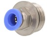 Racord push-in simplu alamă nichelată M10x1 30bar