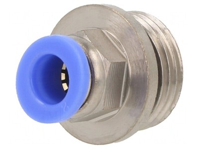 Racord push-in simplu alamă nichelată M10x1 30bar foto