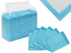 Set de 50 de Substraturi Igienice Absorbante, Material Ne?esut ?i Pulpa de Lemn, 60x45 cm, Albastru foto
