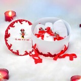 Cumpara ieftin Trusou Botez cu 8 Piese Brodat, Minnie Mouse, Culoare Rosu - TB28