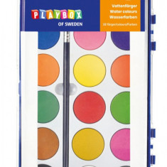 Paleta Acuarele cu 18 culori si Pensula Playbox