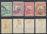 Romania 1906 serie 4 timbre stampilate Tesatoarea - Regina Elisabeta, Stampilat