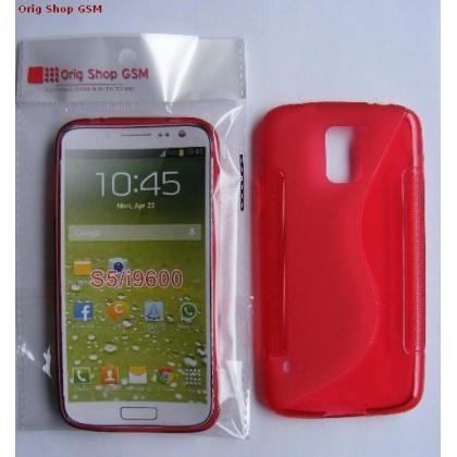 Husa Silicon S-Line Sam Galaxy S5 G900 Rosu