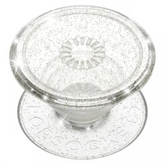 Popsockets Suport Adhesive PopGrip Clear Glitter Silver