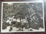 Carte postala - Scoala centrala de fete din Bucuresti: Gradina mare
