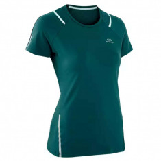 Tricou Alergare Jogging Run Dry+ Verde Damă