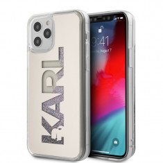 Husa Cover Karl Lagerfeld Liquid Glitter Multi Mirror pentru iPhone 12/12 Pro Silver foto