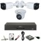 Sistem de supraveghere Dahua cu 3 camere 5MP, 2 exterior IR 80m, 1 interior,IR 30M, Starlight, DVR Dahua 4 canale, 5 MP, Hard, Accesorii incluse Safet