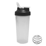 Pahar Shaker cu Capac si Bila, 700 ml, Transparent, CMCLASS