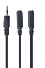 CABLU AUDIO GEMBIRD spliter (1 x 3.5 jack T la 2 x 3.5 jack M), 10cm, negru &amp;quot;CCA-415-0.1M&amp;quot; (timbru verde 0.08 lei) foto