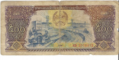 Bancnota 500 kip 1988 - Laos foto