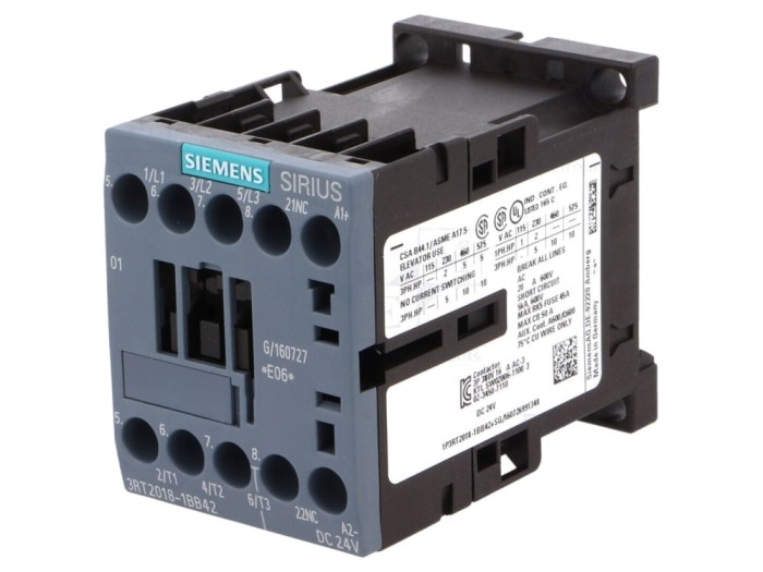 Contactor 3-polar 24VDC 17A