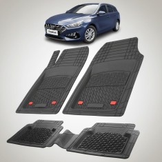 Covorase Hyundai i30 III Tourer 2020-2026 - Cauciuc Tip Tavita -Black