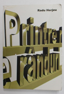 PRINTRE RANDURI - PAREREA UNUI OM OBISNUIT de RADU HERJEU , 2001, DEDICATIE * foto