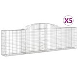 Cumpara ieftin Cosuri gabion arcuite 5 buc., 300x30x80/100 cm, fier galvanizat