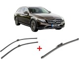 Cumpara ieftin Set 3 stergatoare MERCEDES-BENZ E-CLASS All-Terrain (S213) 2017 - 2023, pentru parbriz si luneta, Valeo Silencio Xtrm