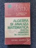 ALGEBRA SI ANALIZA MATEMATICA PENTRU ADMITERE FACULTATE - Ionescu-Tiu, Pirsan