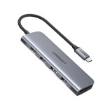 6in1 USB-C C Type USB C la 4K HDMI 2x USB 3.0 SD TF Card