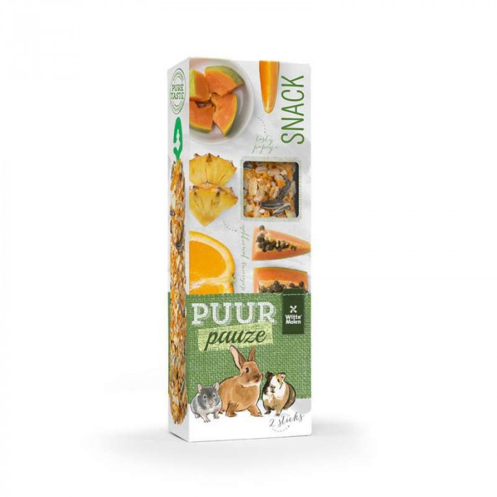 PUUR PAUZE sticks Fructe exotice - - bețișoare cu fructe exotice pentru rozătoare 2 pcs