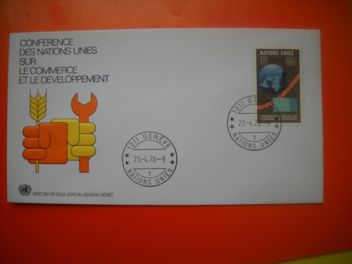 HOPCT PLIC FDC S NR 393 CONFERINTA NATIUNILOR PE COMERT SI DEZVOLTARE 1976 - ONU-NATIUNILE UNITE BIROUL GENEVA-ELVETIA-NECIRCULAT