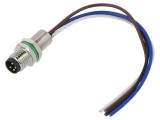 Conector M8 4-PIN Tată Drept Montare Panou 3A